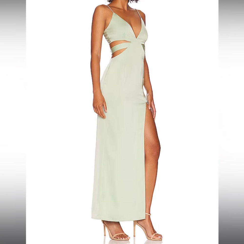 Revolve Stacie Maxie Prom Dress - Sage Green